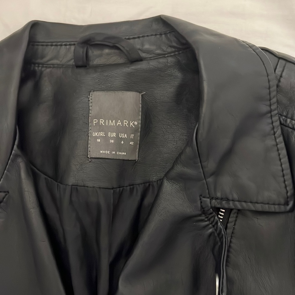 Black leather jacket
